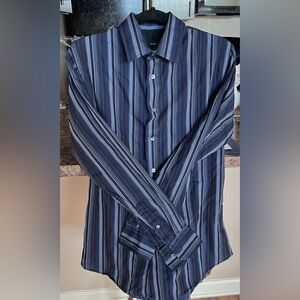 Van Heusen Navy Striped Shirt